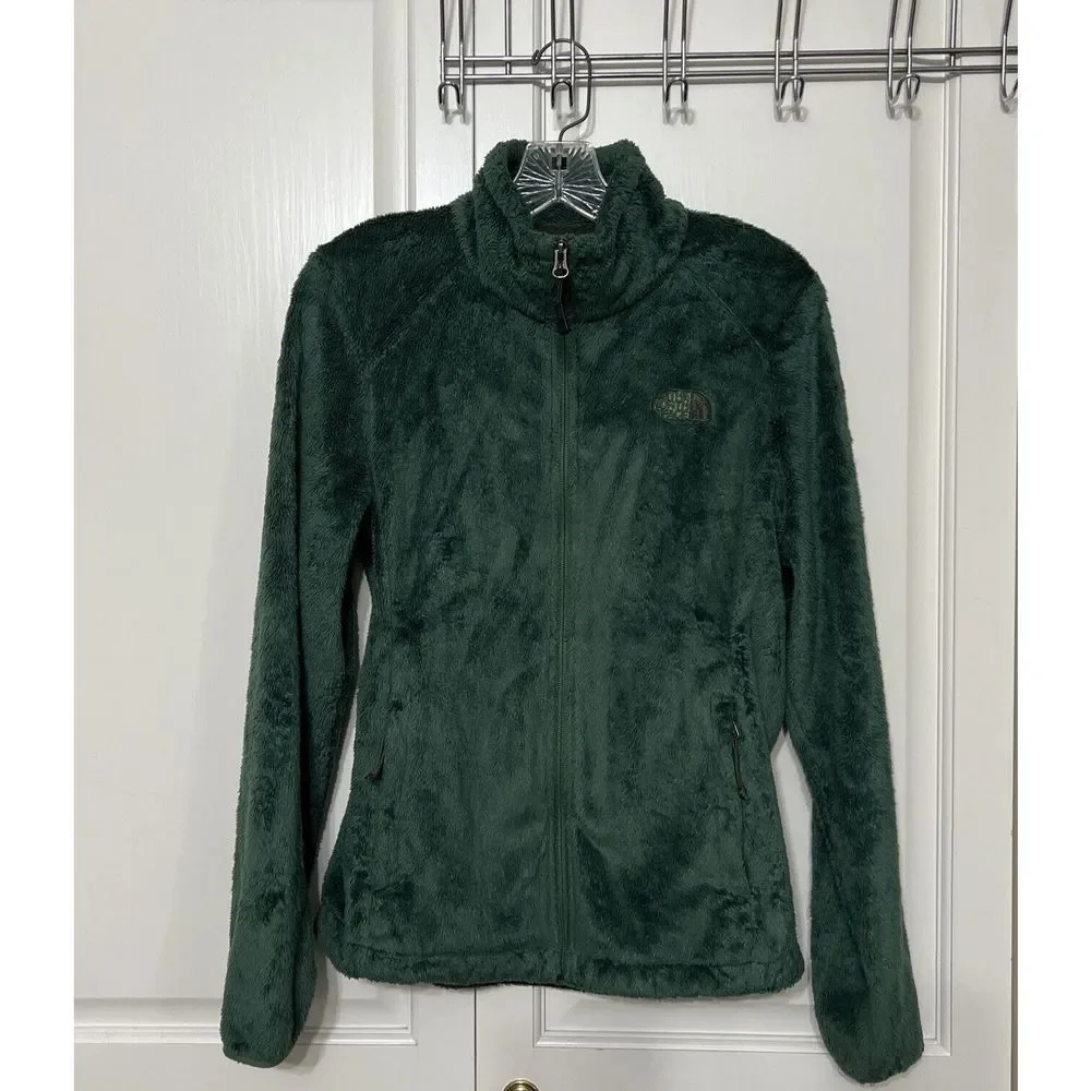The North Face Osito Forest Green Full Zip Womens Jacket Sz M - Picture 1 of 8